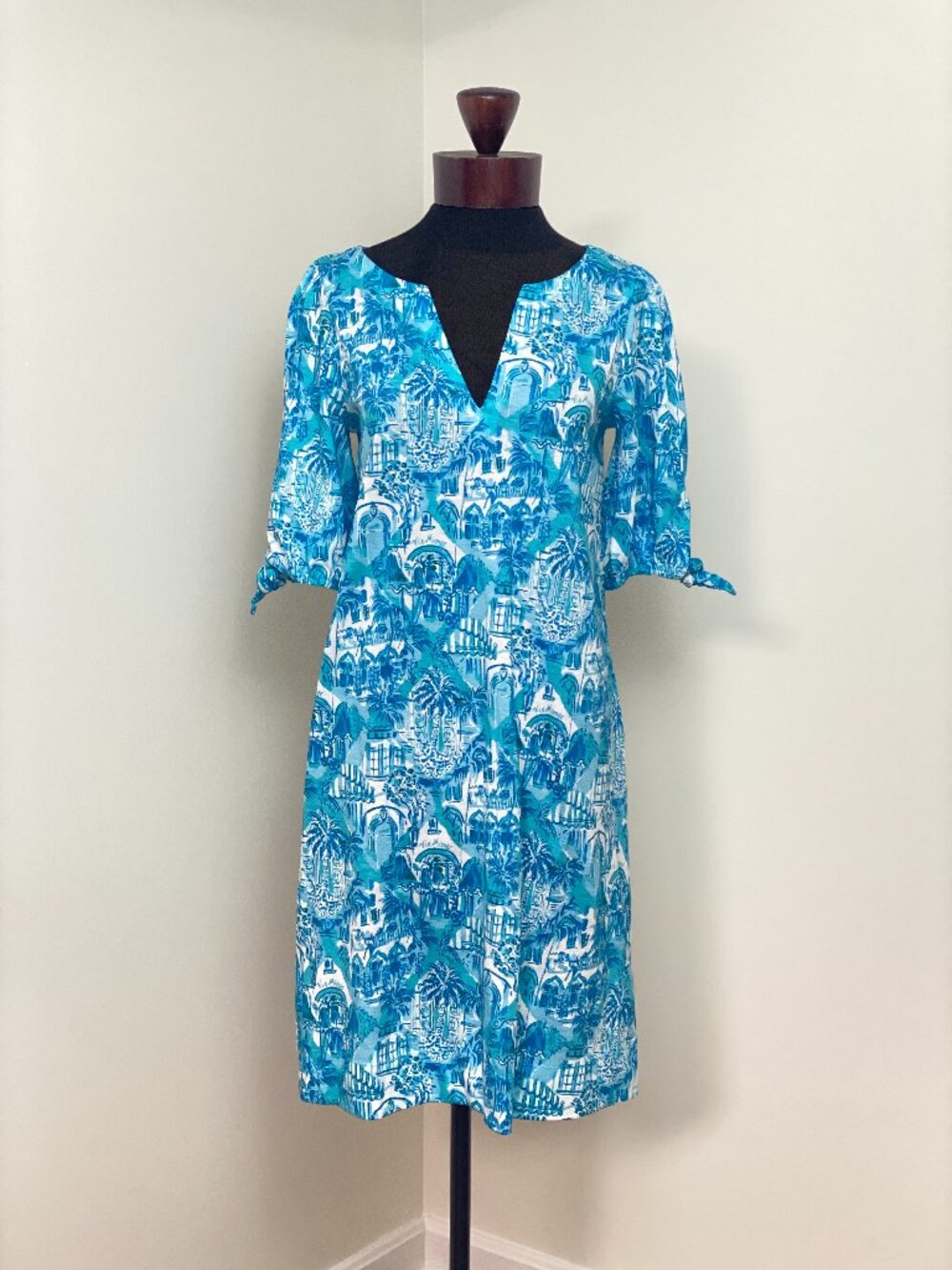 Lilly Pulitzer Amalfi Blue Easley Sunny State of Mind Via Mizner M NWT